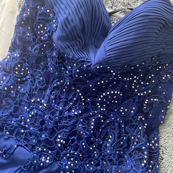 Blue Corset Evening Gown - Picture 9 of 10